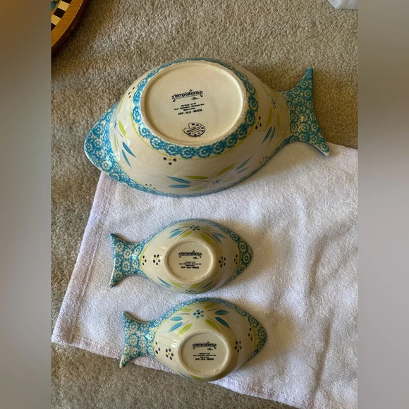 Temp-Tations presentable, Old World
Oceanfetti 3 fish severing bowl set - Picture 9 of 10